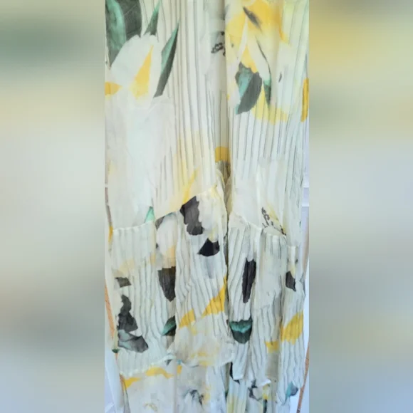 NWOT! Anthropologie Garden Party Floral White Dress - Picture 7 of 14